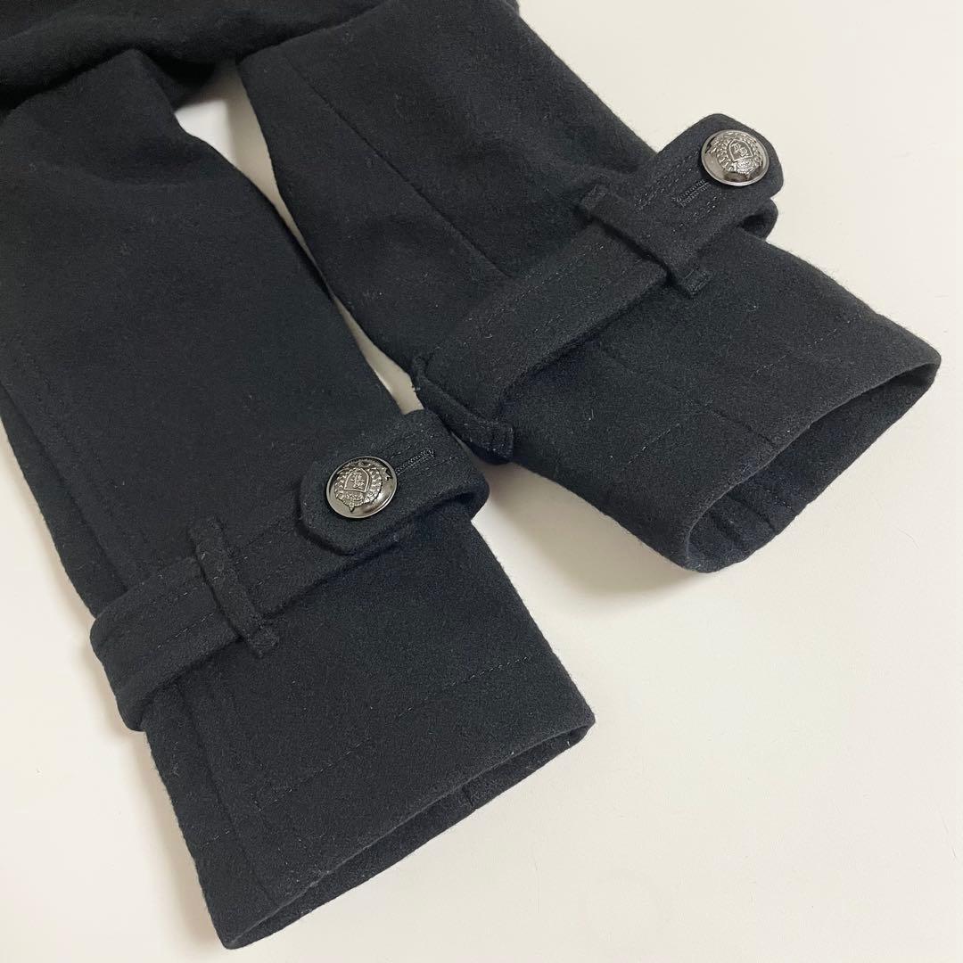 BURBERRY バーバリー ノバチェック ウール コート ブラック 38 M