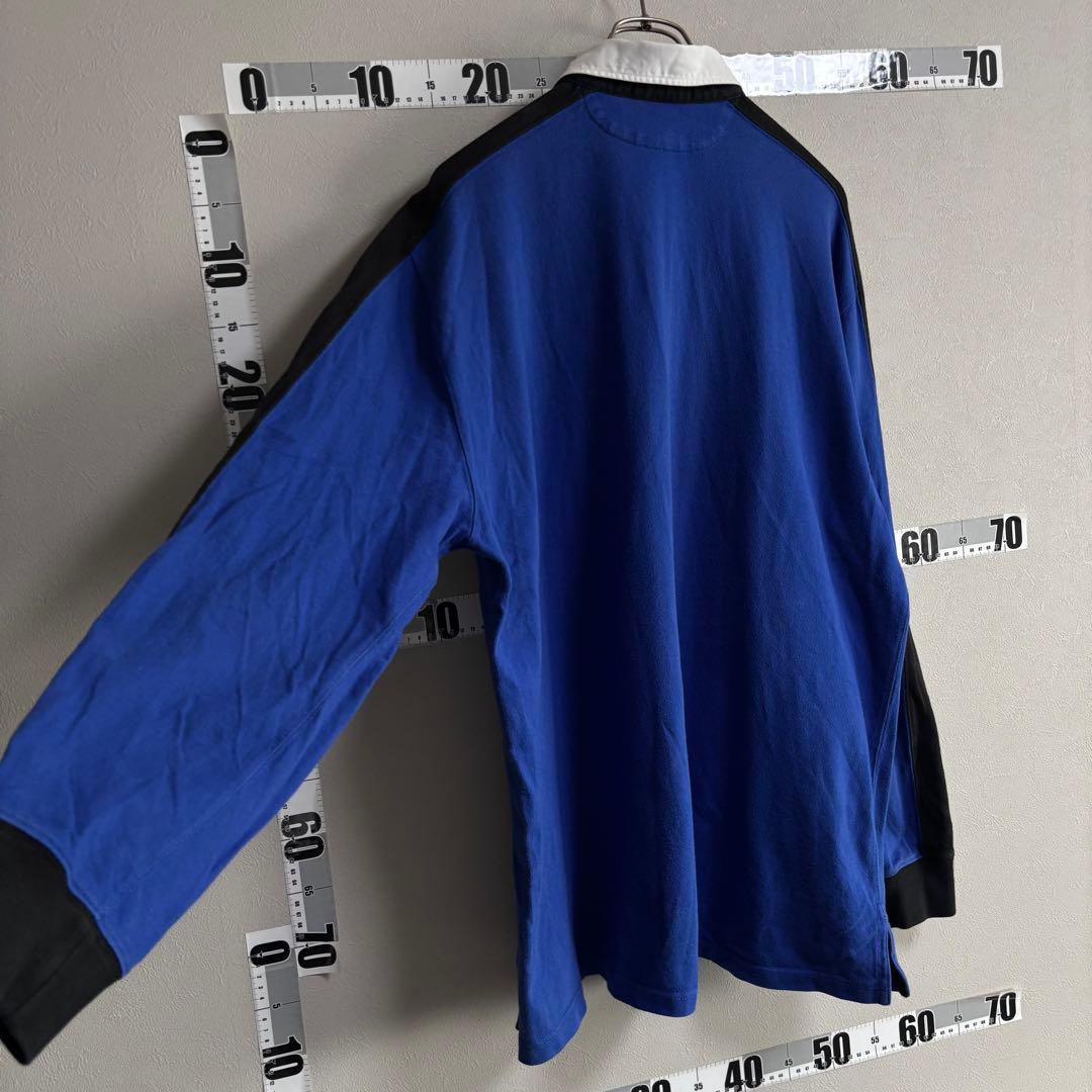 青 L POLO ポロ Ralph Lauren ラルフローレン長袖ラガーシャツ