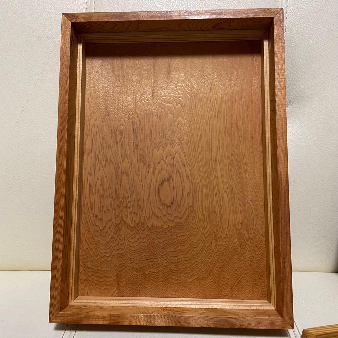 屋久杉工芸 書道具 硯箱 文箱 筆箱 木箱 千年の齢 二段