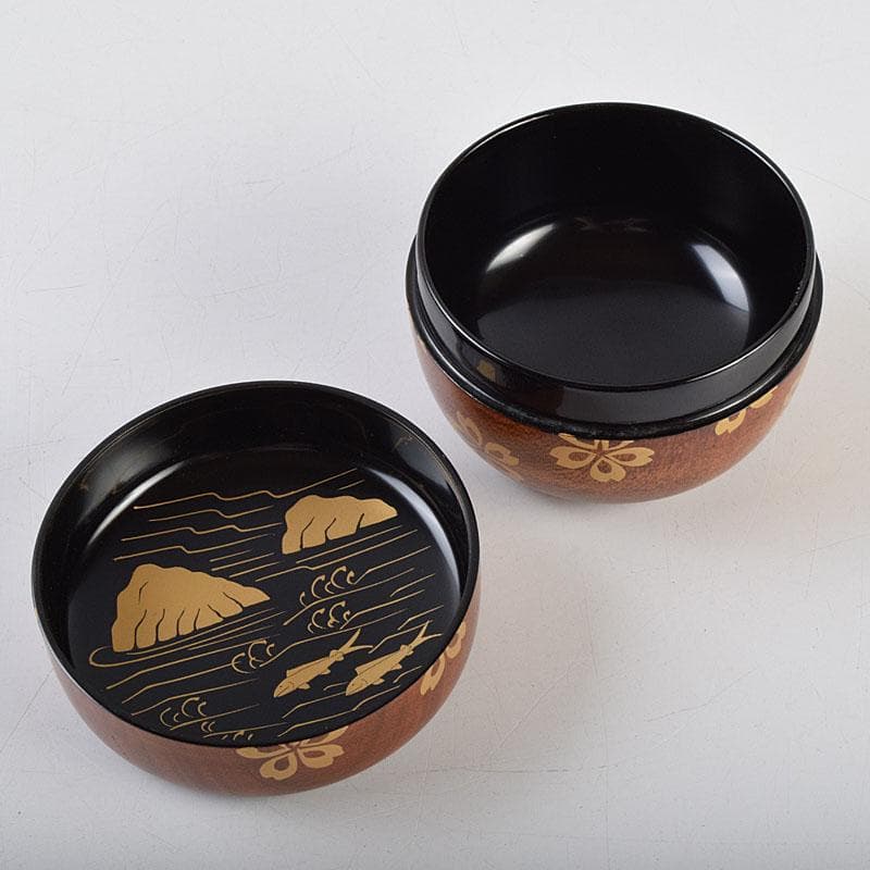 茶道具　前畑峰春作　淡々斎好　大堰川平棗　共箱　V　8987