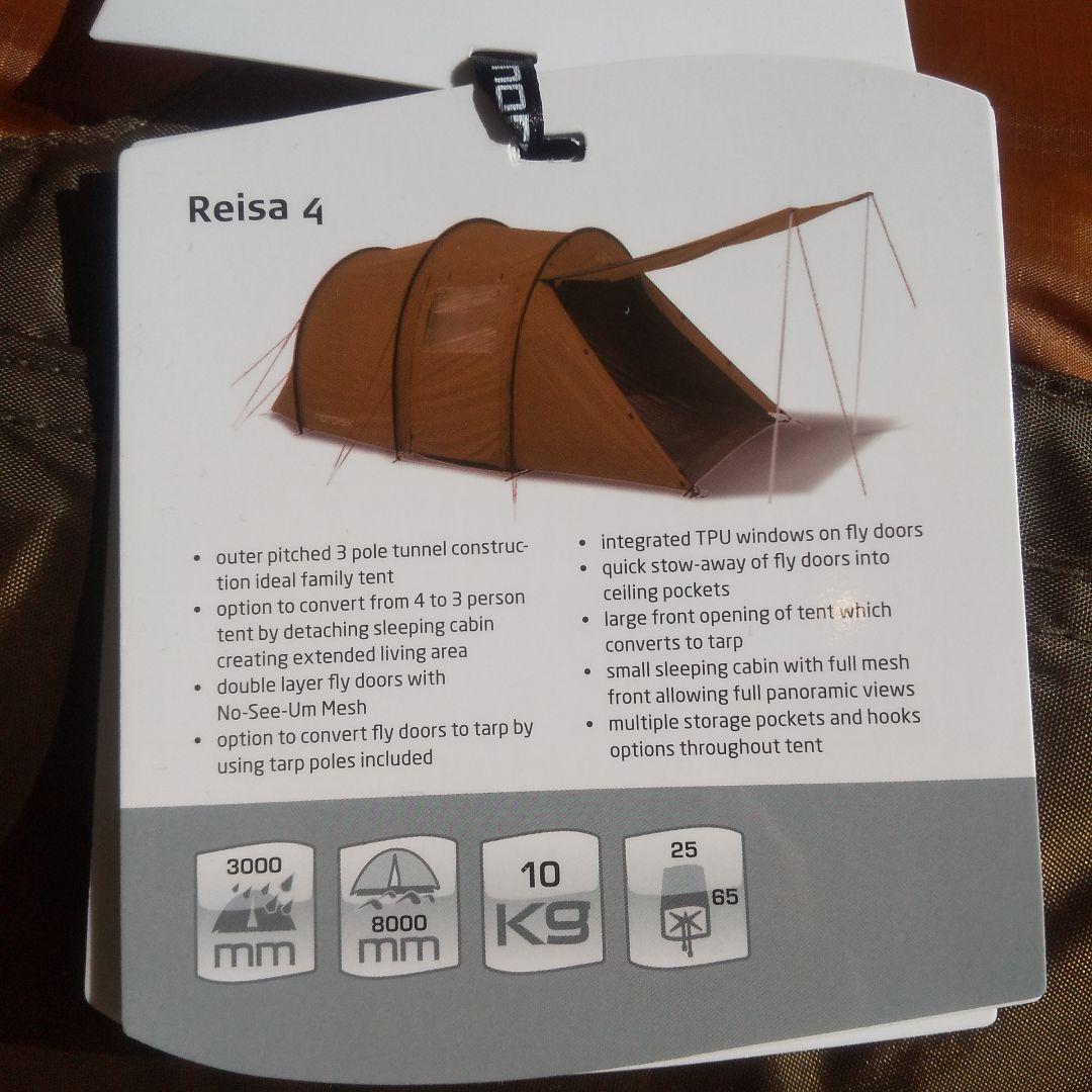 ノルディスク テント 122056 REISA 4 PU TENT カシュー