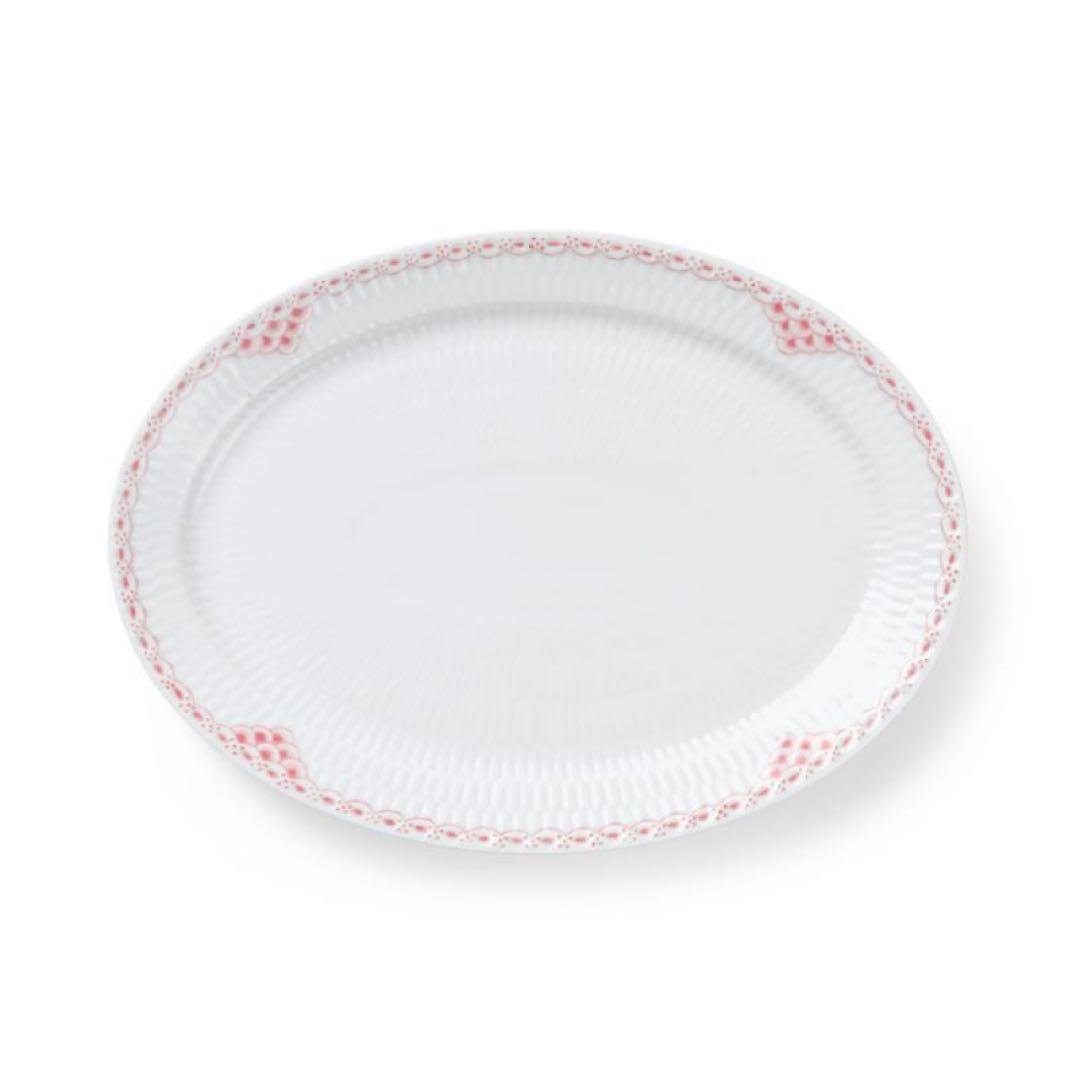 新品ロイヤルコペンハーゲン コーラルプリンセス オーバルディッシュ28cmレース