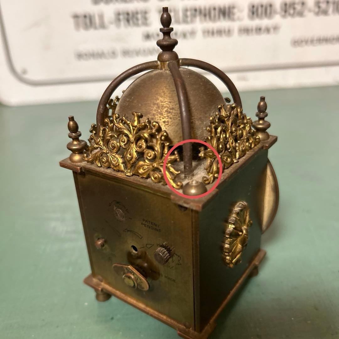 ヴィンテージ Swiza スウィザ 置時計 手巻き ゴールド スイス製 真鍮