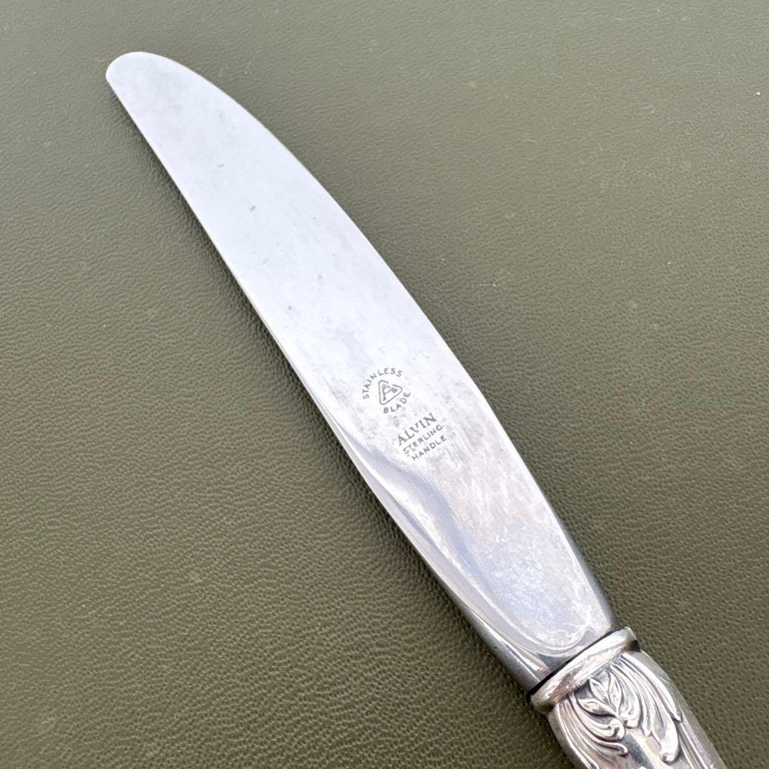 ビンテージ　ALVIN STERLING ナイフ　Chateau Rose 純銀