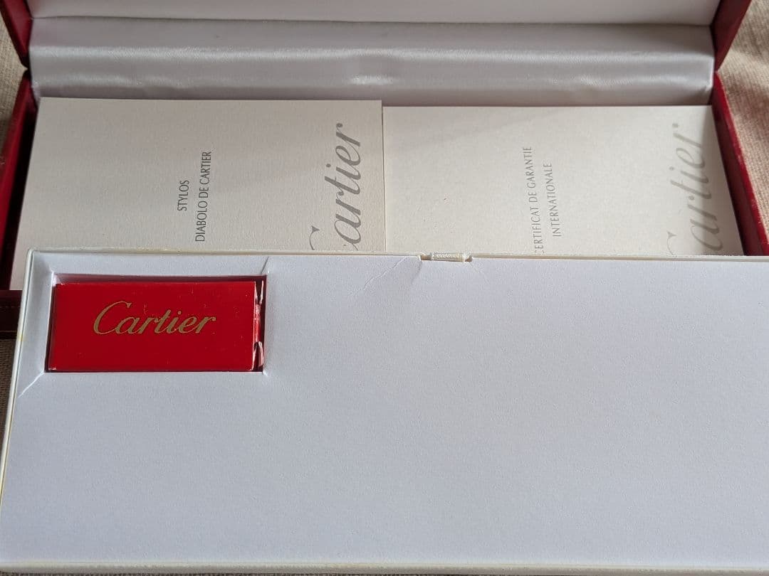 Cartier 黒 万年筆 インクカートリッジ付き