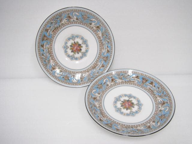 245/未使用 ウェッジウッド フロレンティーン ターコイズ トリオ ペアセット