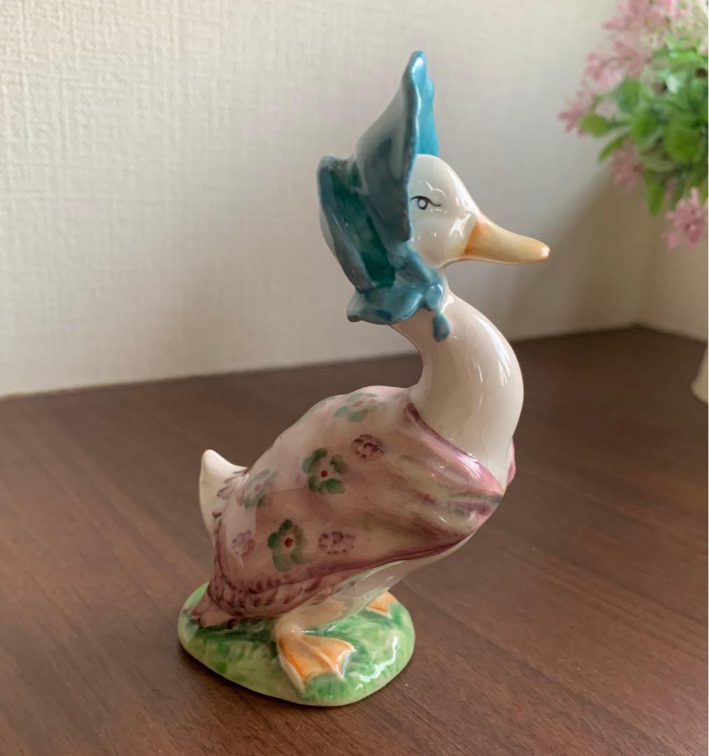 ピーターラビット ジマイマときつねの紳士 フィギュリン BP-2ゴールドオーバル