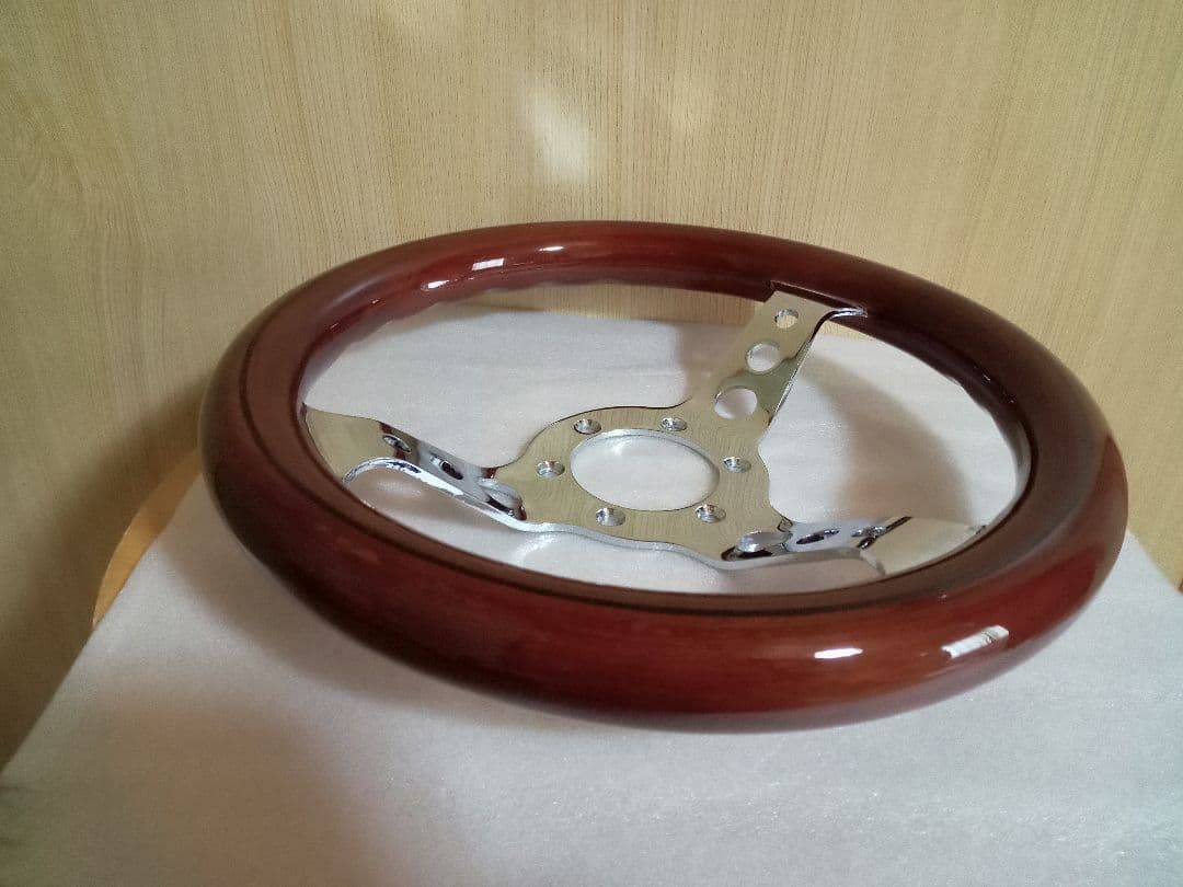 ウッド ステアリング　29Φ　小径　ハンドル29cm　旧車　他