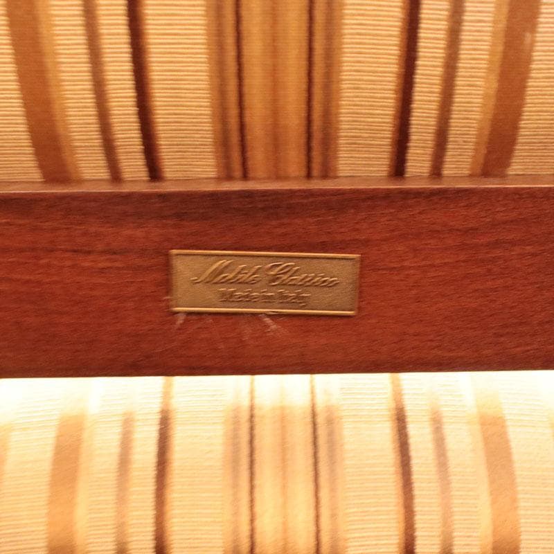 背付スツール ブルー ファブリック 猫脚 補助椅子 オットマン 222-991