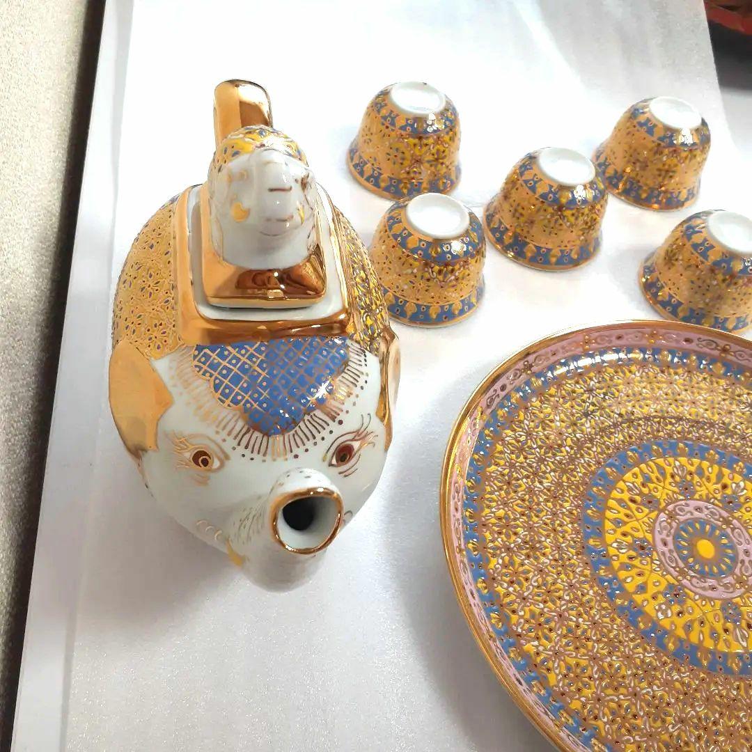 像の茶器　茶器　金