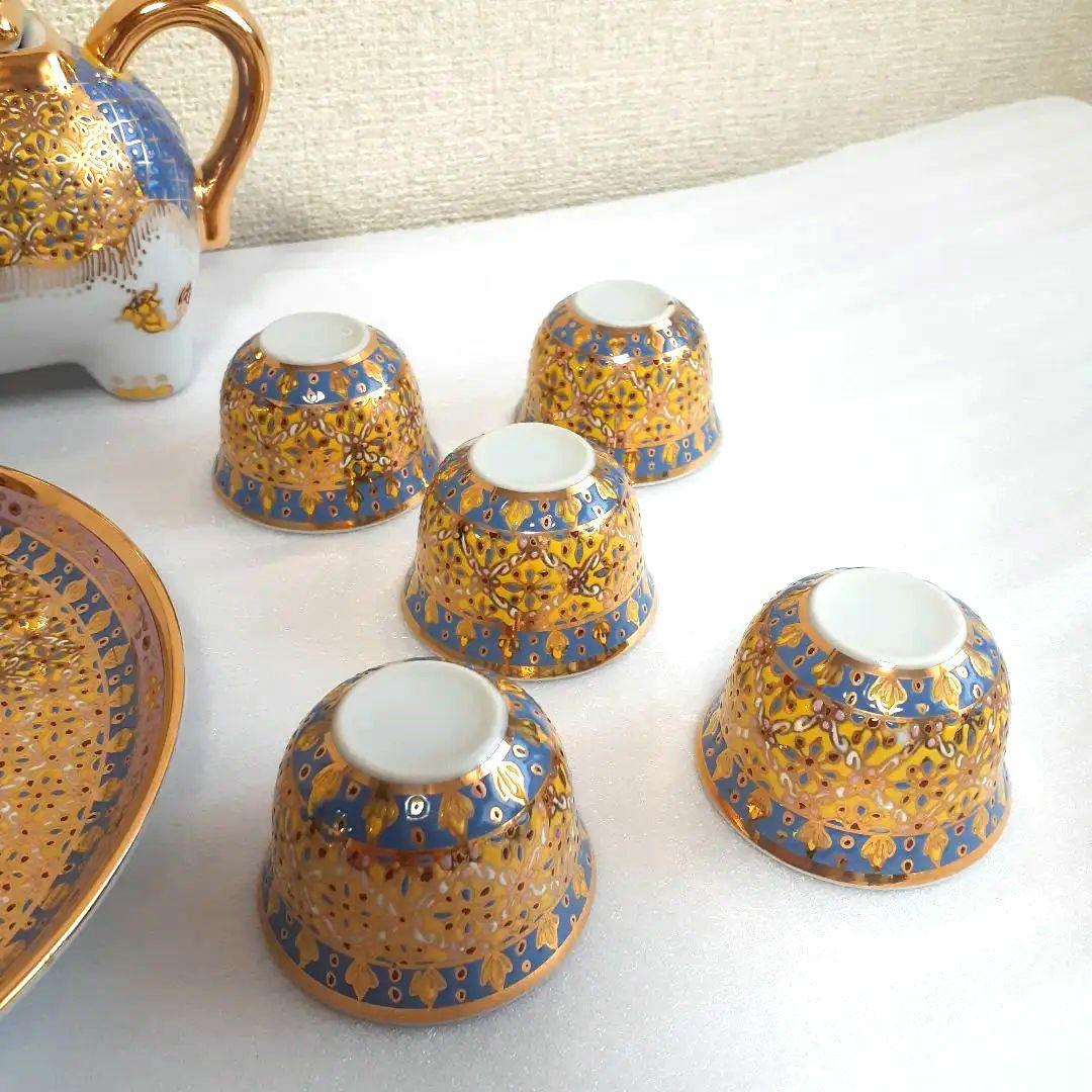 像の茶器　茶器　金