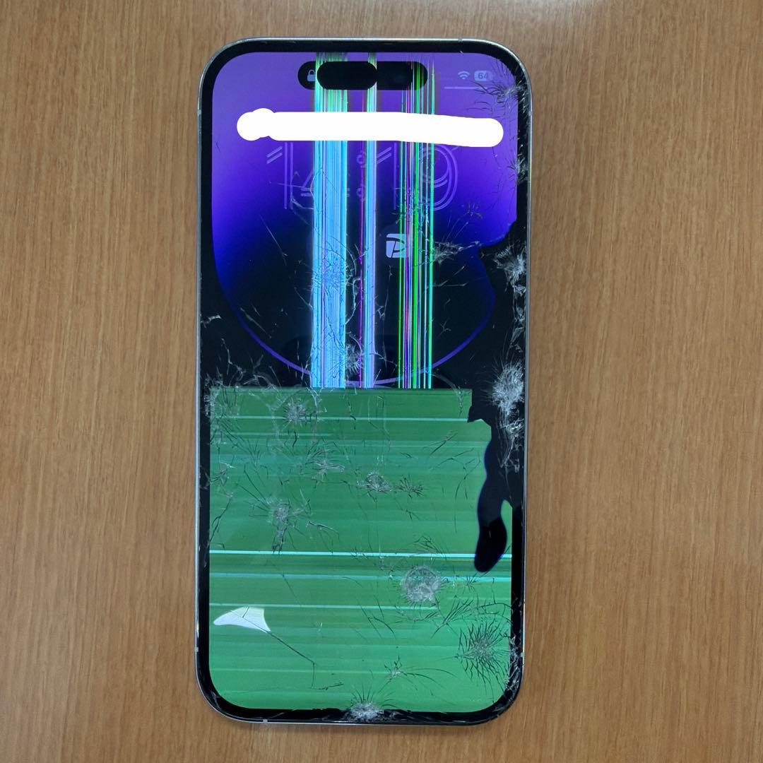 iphone14pro ジャンク品 画面割れ ホワイト