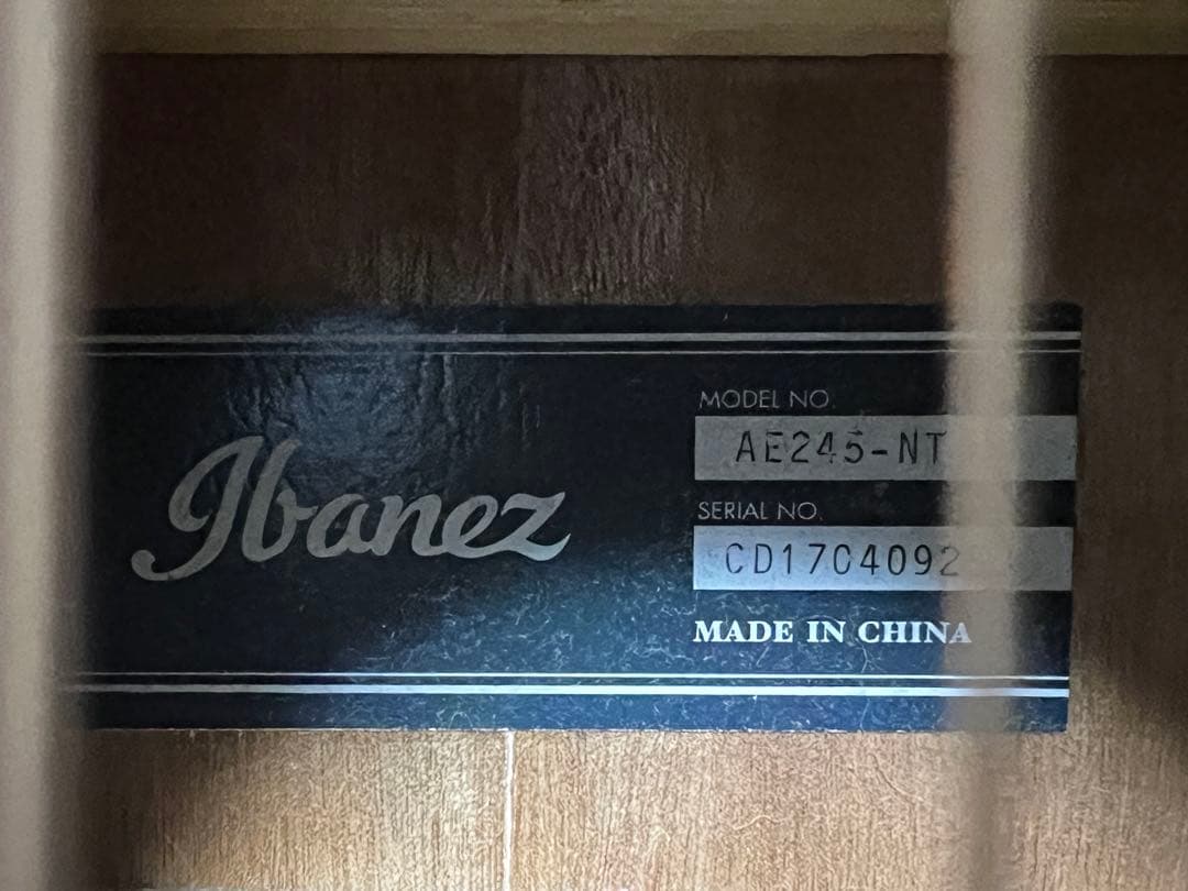 【最終】Ibanez AE245 - NT アコースティックギター　エレアコ