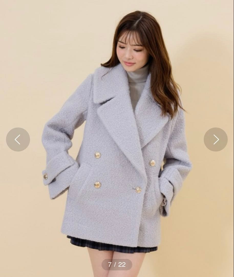 美品 REDYAZEL ボアダブルミドルコート