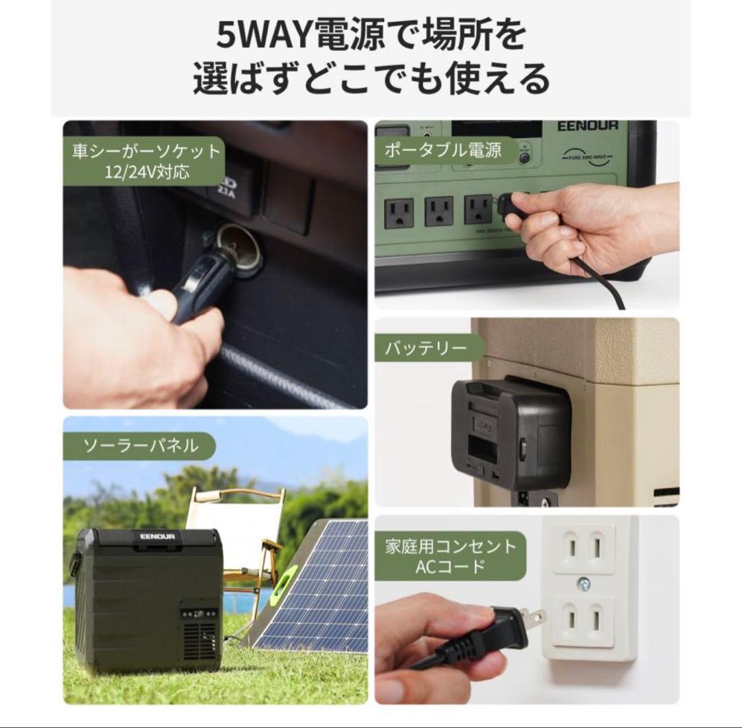 車載冷蔵庫 ポータブル冷蔵庫 EENOUR D18 18L ブラック