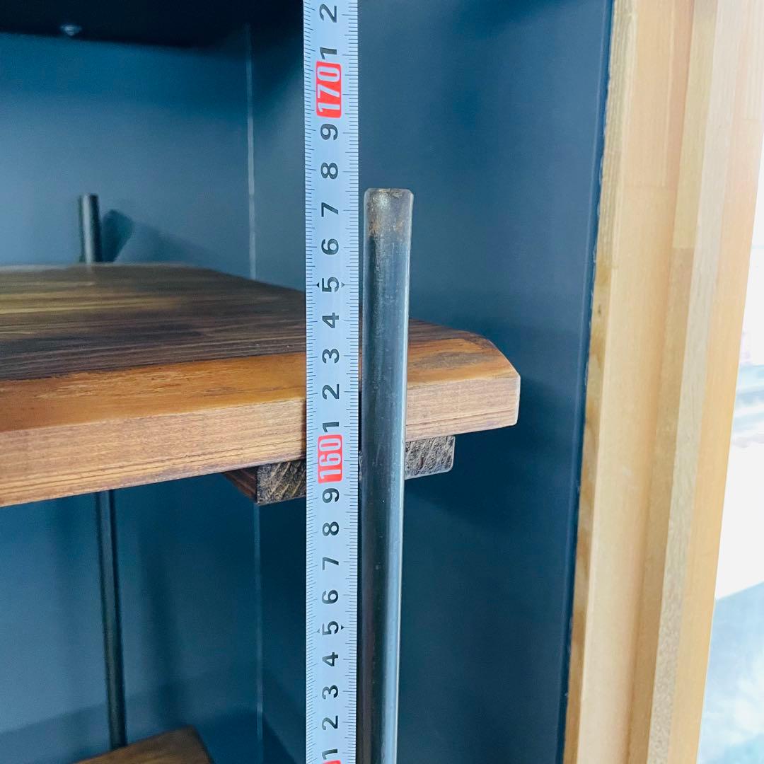 インダストリアル 5段シェルフ 幅100 高さ170 木製×スチール 店舗什器❶