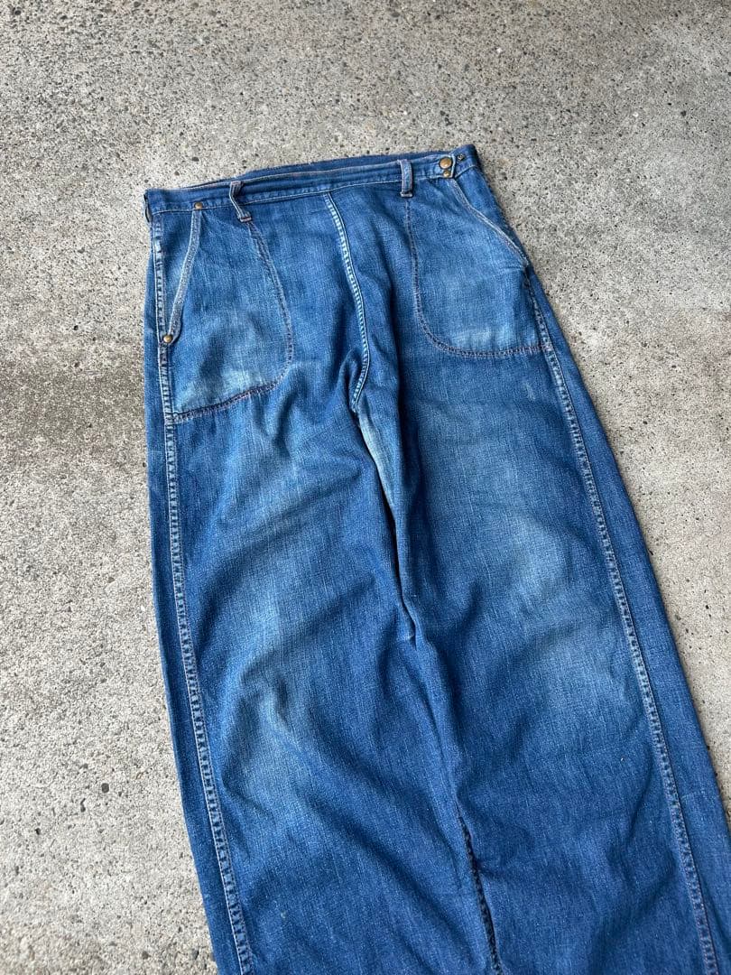 60s デニム ランチパンツ デニムパンツ ヴィンテージ 古着