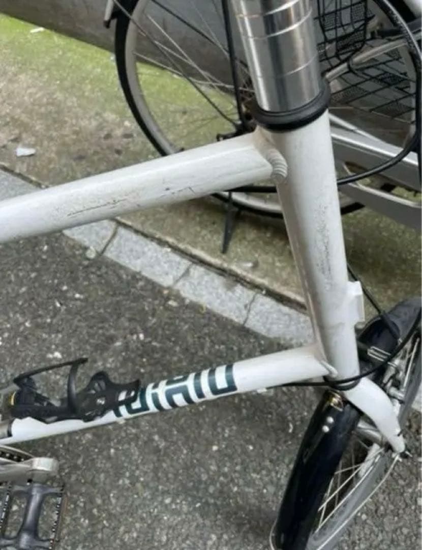 ［茨城手渡し］ジャイアントgiant ten ミニベロ　自転車　ホワイト希少品