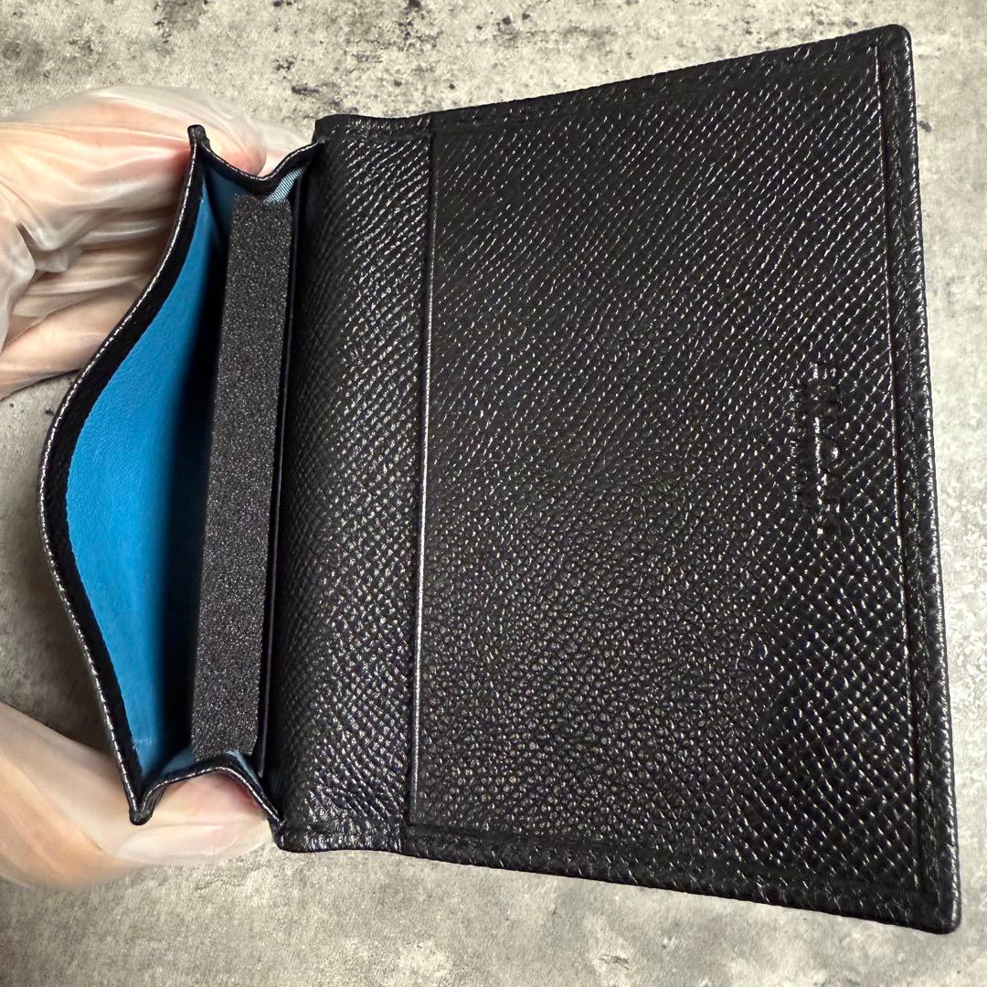 ブルガリ　BVLGARI　黒　レザー　名刺入れ　カードケース
