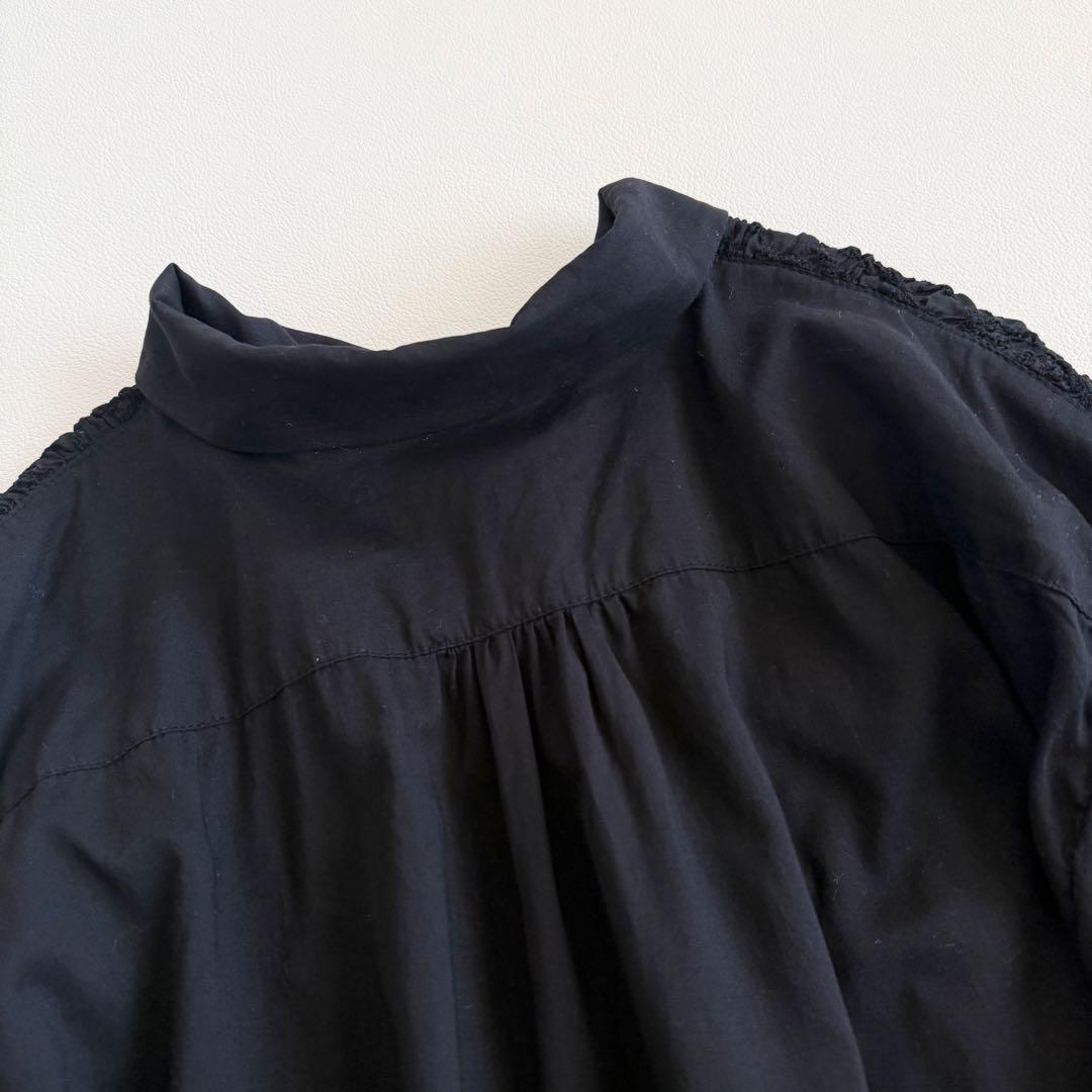 Plantation コットンワンピース 凹凸 くしゅくしゅ シャツワンピ