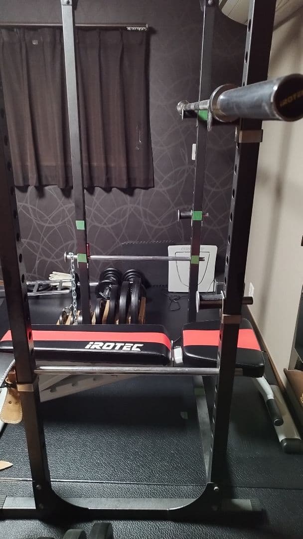 パワーラックとIROTECオリンピックバーベルセット　引取限定