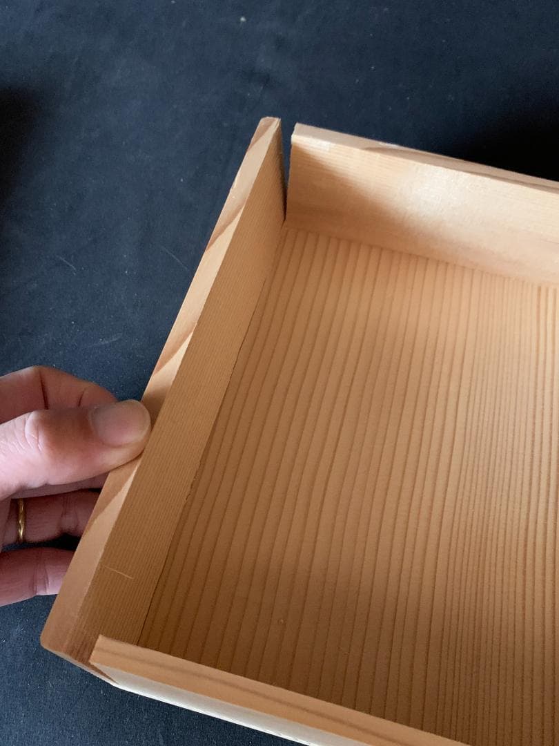 廣永窯 坪島土平造 梅絵 染付 四方鉢 共箱 茶道具 川喜田半泥子師事860