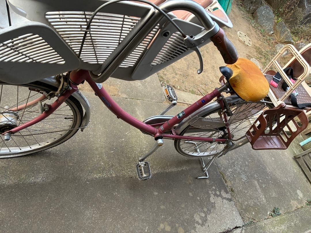 3人乗り自転車　子供乗せ自転車　修理必要なジャンク
