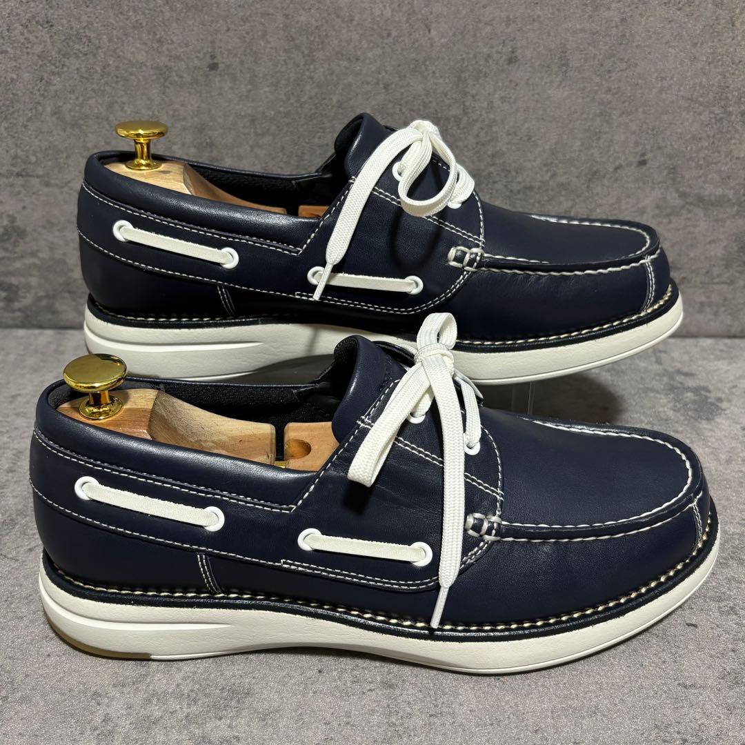 新品未使用　リーガルウォーカー　デッキシューズ　本革　ネイビー　2099