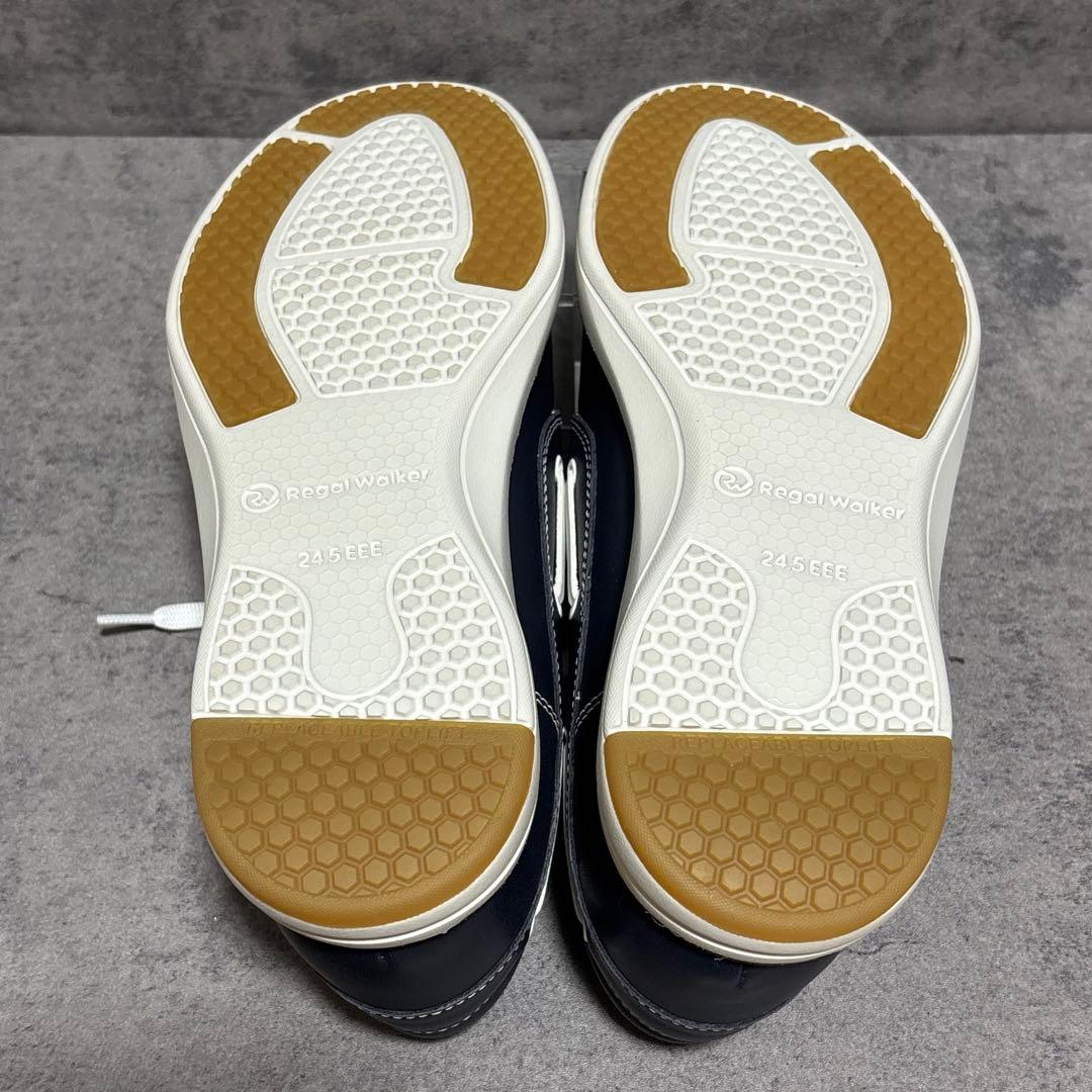 新品未使用　リーガルウォーカー　デッキシューズ　本革　ネイビー　2099