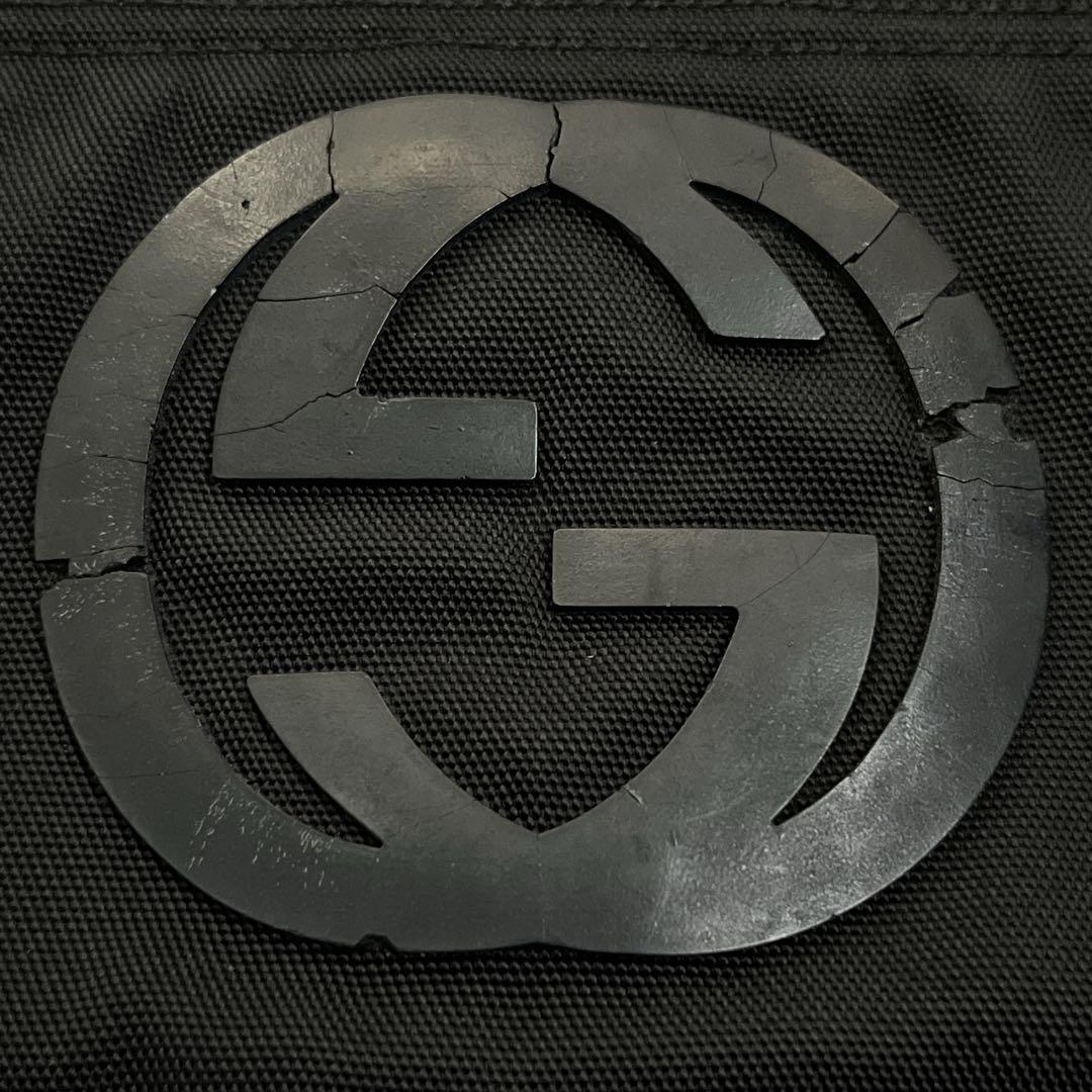 グッチ　ショルダーバッグ　インターロッキング　シェリーライン　デカロゴ　ナイロン