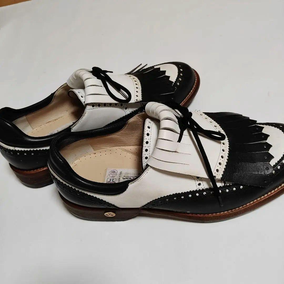 ウォルター.ジェヌイン　ゴルフシューズ　HELEN MEN ブラック-ホワイト