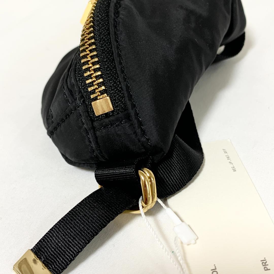 新品タグ付　シータパランティカ　ボディバッグ　ポーチ　ナイロン　ゴールド金具　黒