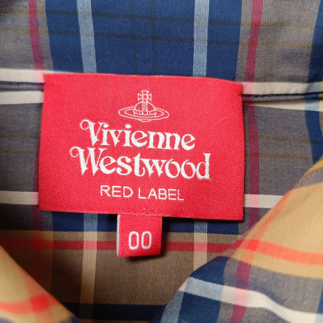 極美品✨ヴィヴィアンウエストウッド現行　変形シャツ　オーブ刺繍　アシメ　チェック