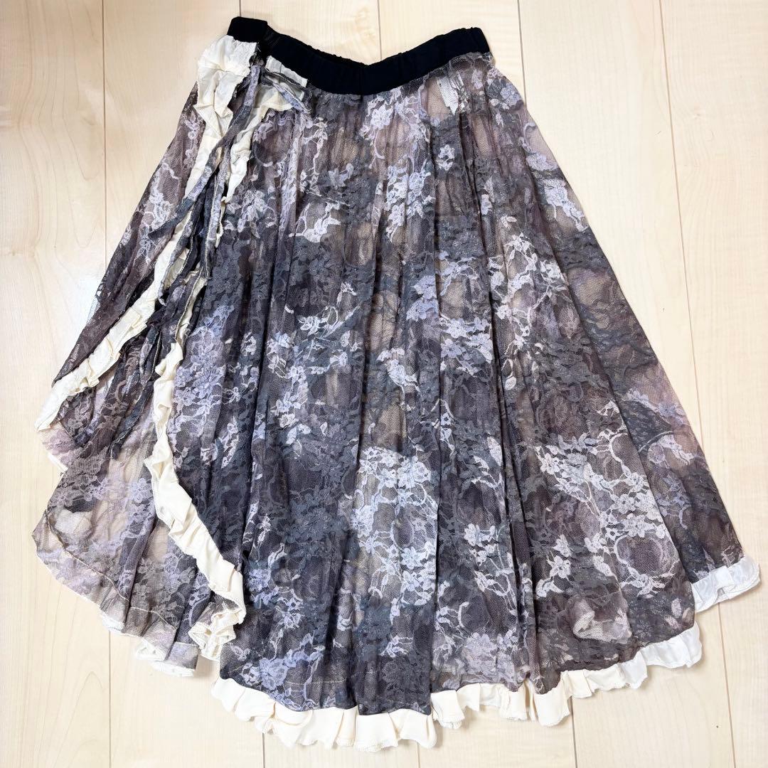 トライバルフュージョン レースラップスカート Sakkara ヒップスカーフ付き