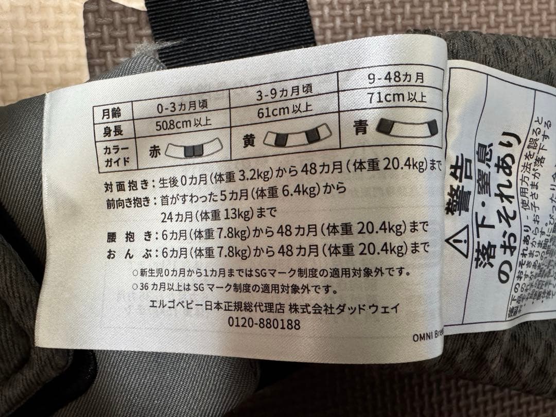 【ほぼ新品】エルゴベビー オムニブリーズ 抱っこ紐 付属品、おまけ付き