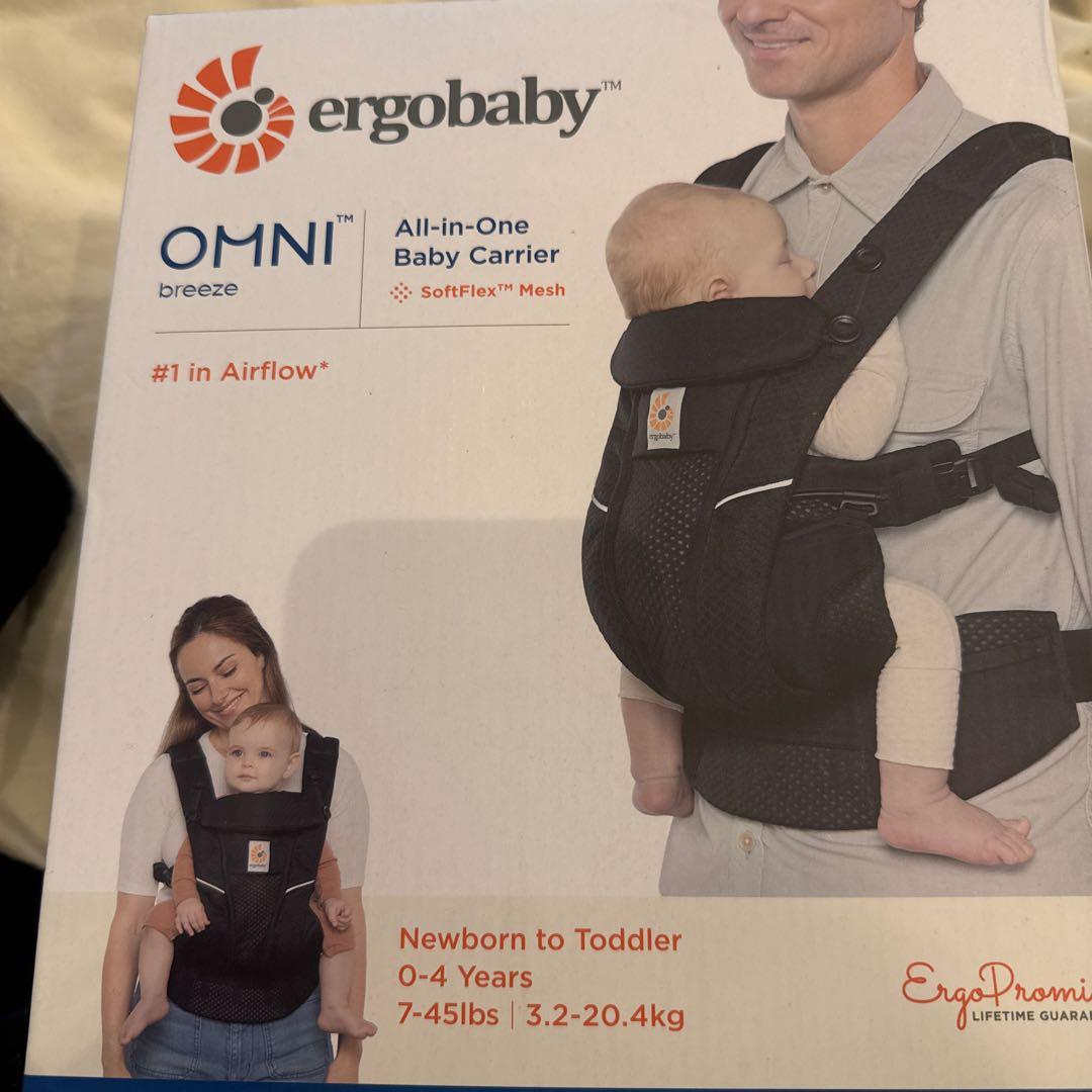 ergobaby OMNI breeze 抱っこ紐 ブラック 収納ポーチ付き
