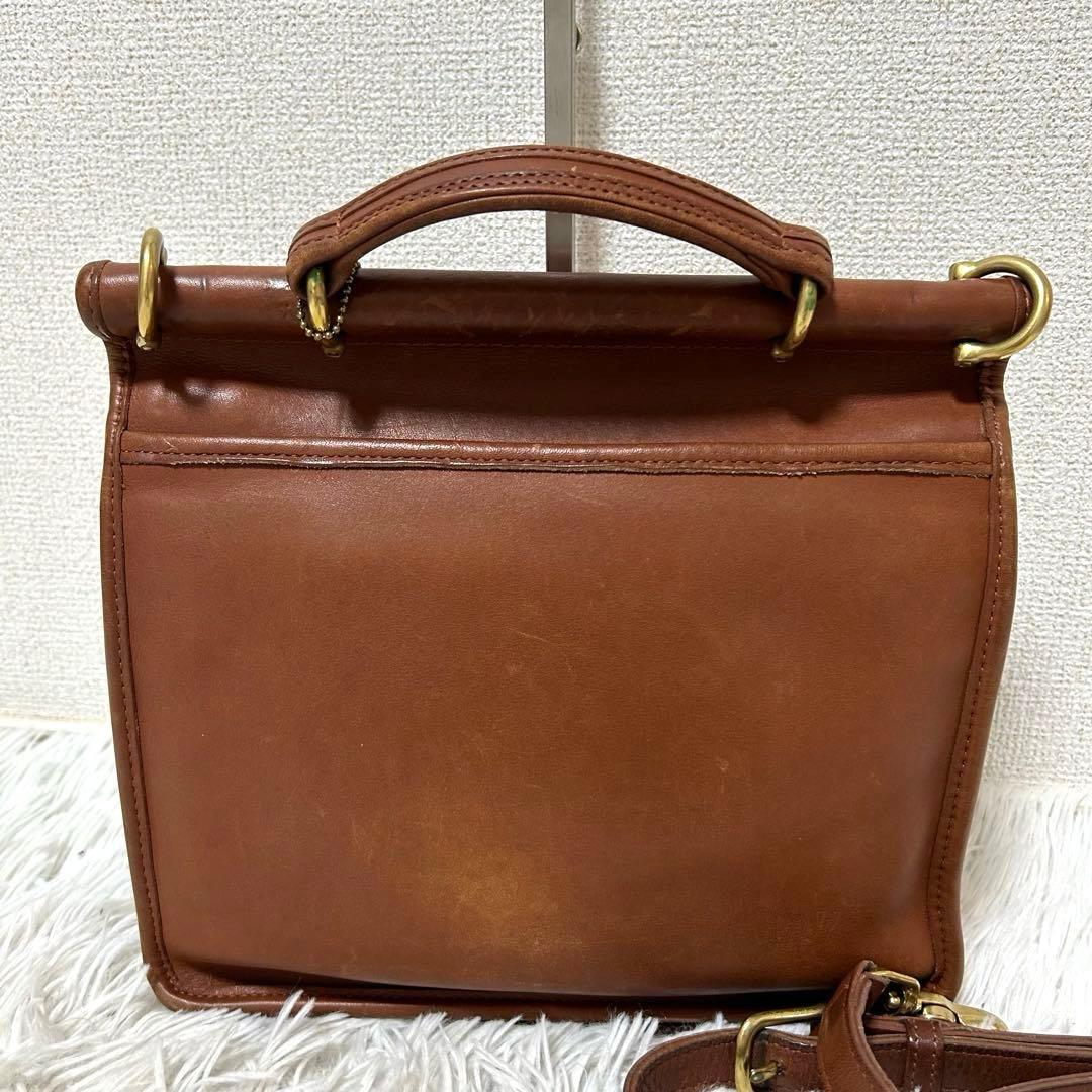 【人気✨ターンロック/ユニセックス】オールドコーチ　ブラウン　2way バッグ