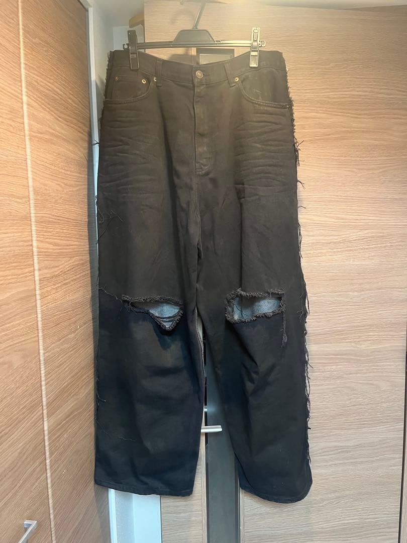 完売品PROJECT G/R TWO FACE DENIM PANTS BLK
