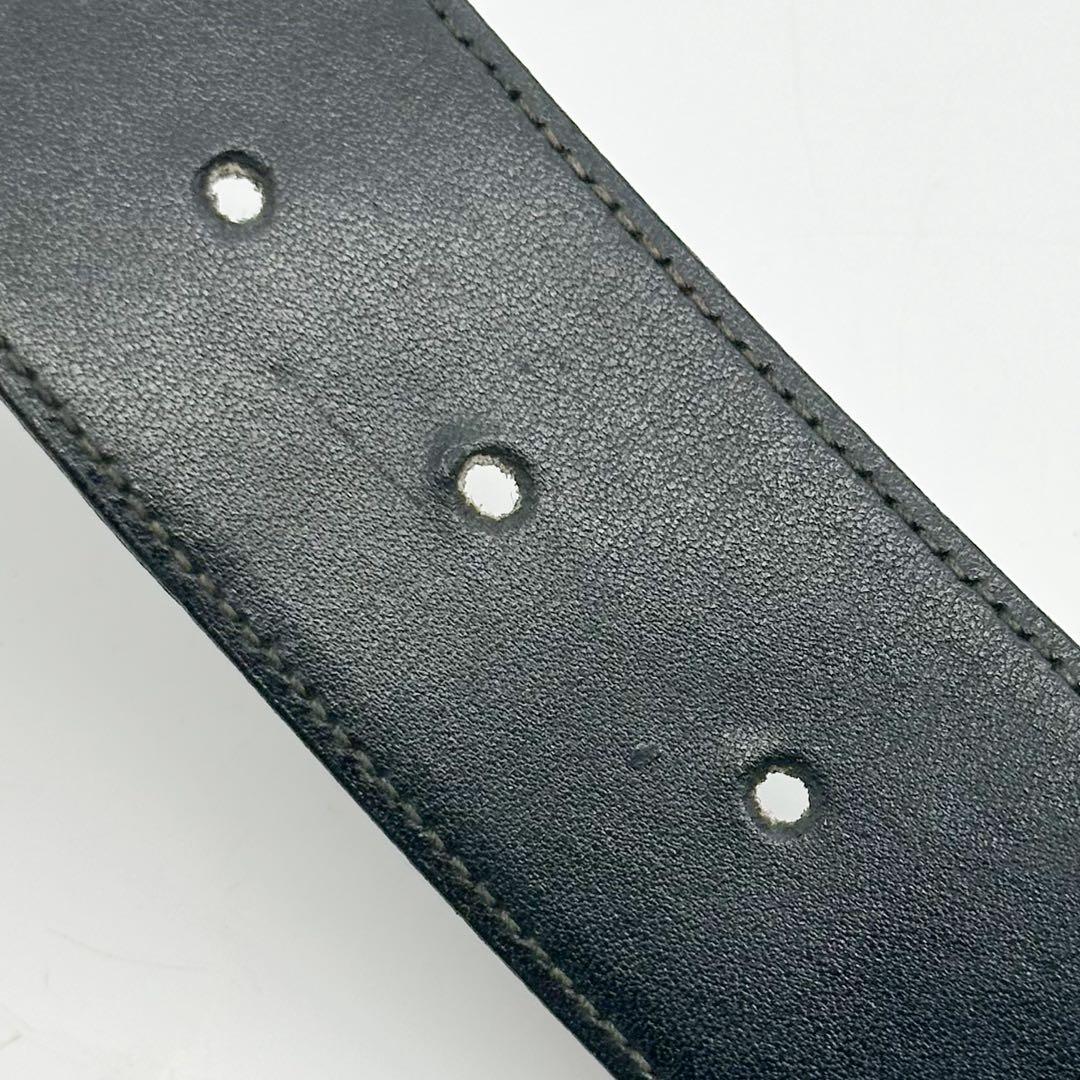 グッチ ベルト インターロッキング GG ブラック レザー ゴールド レディース