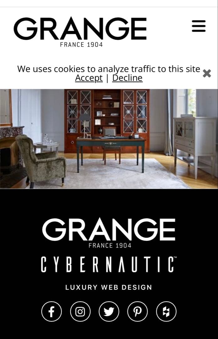 【Momo NO①】GRANGE：クラシック ファブリックソファ