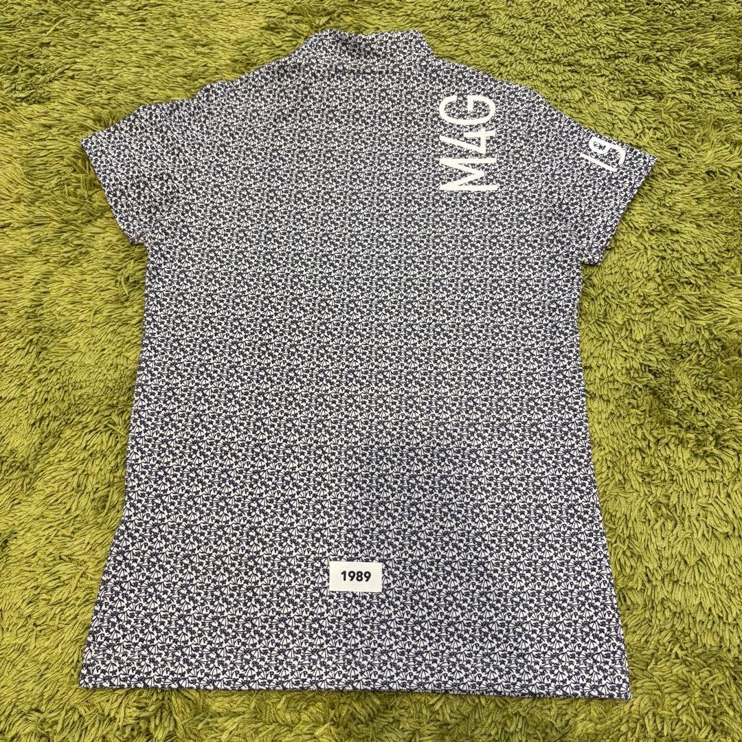 24年 パーリーゲイツ PEARLYGATES 半袖モックネック 総柄 サイズ0