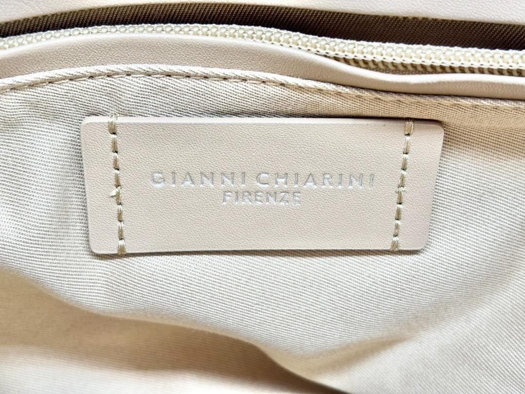 1度使用 ジャンニキアリーニ アリファ M ２WAYバッグ ピンクベージュ