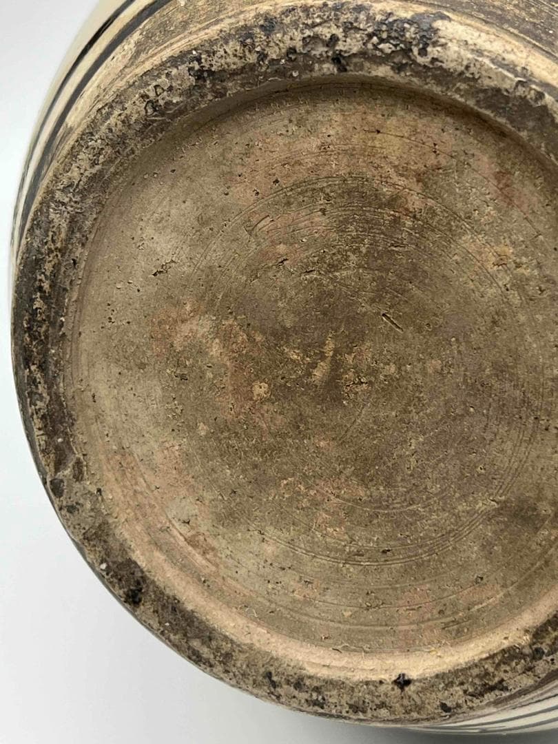 宋時代　磁州窯双耳盤口壺　茶道具　唐物　古物　時代物(E-73)