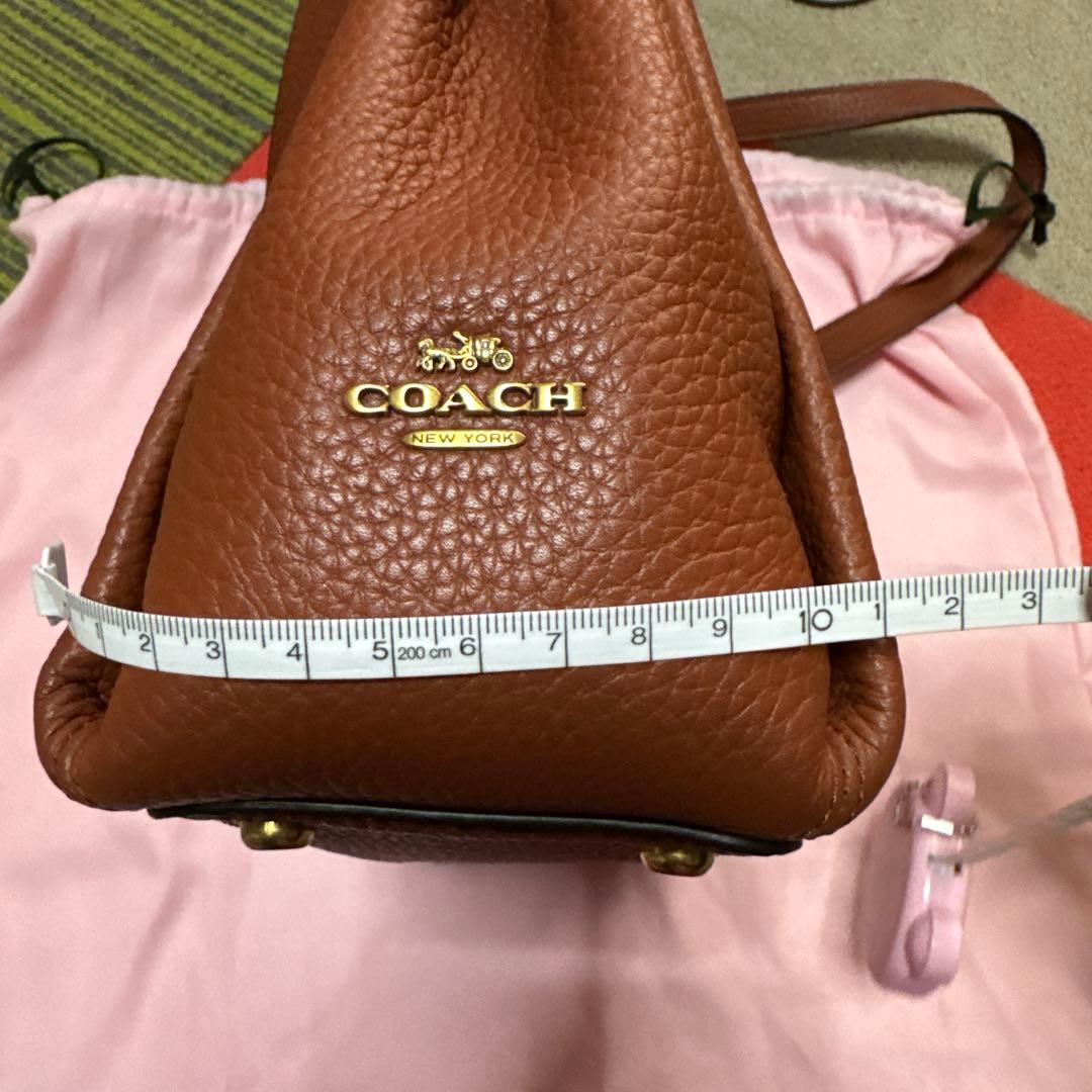 【未使用品】COACH ブラウン レザー ショルダーバッグ