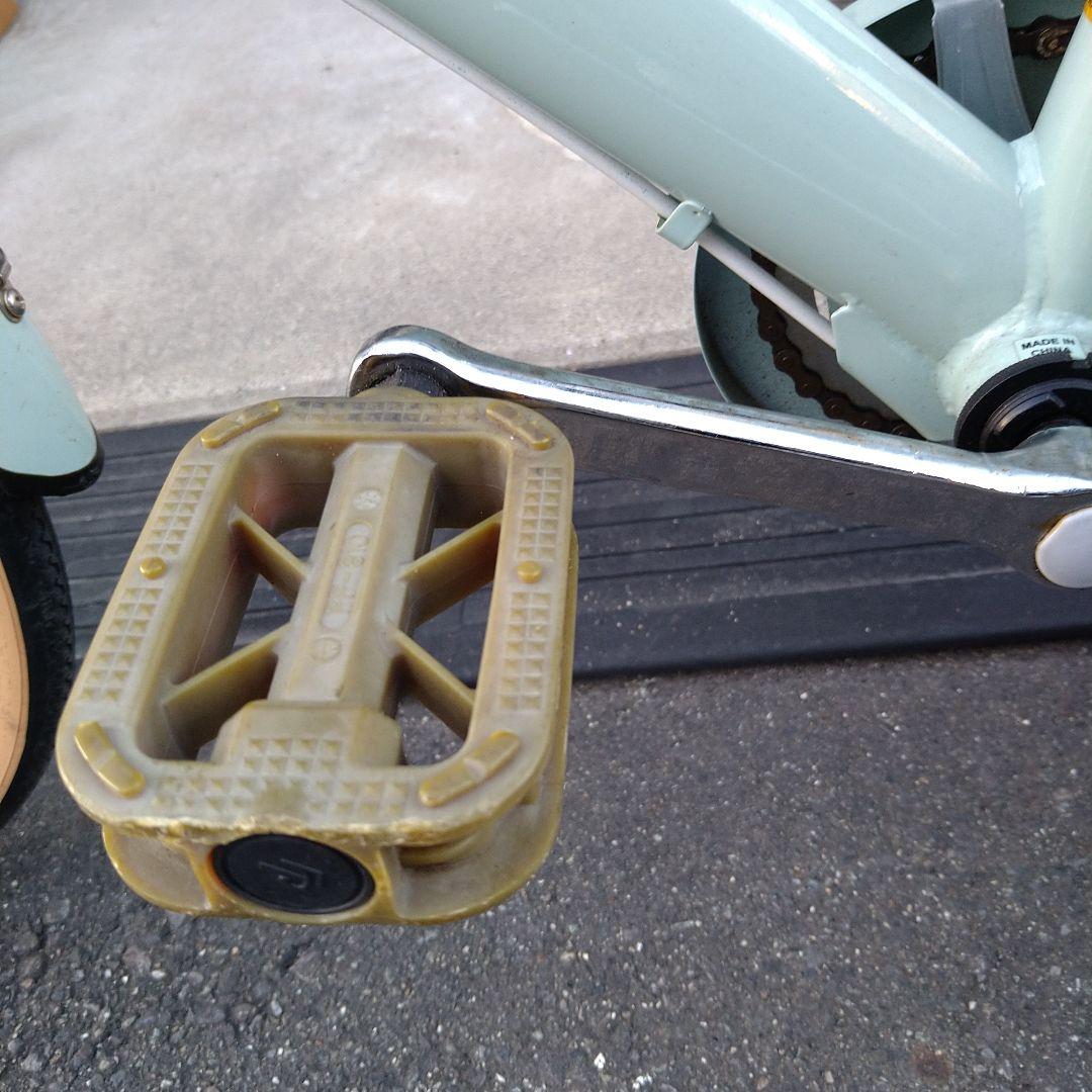 【中古美品】ミントグリーン 自転車24インチ前カゴ付き子供用 小柄な方にも