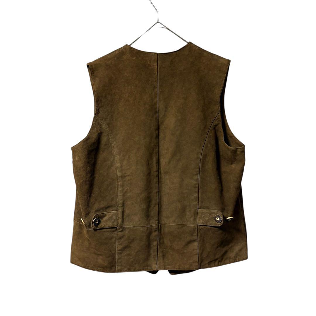 Sunagawa【希少】90sユーロ古着スエードレザーベストアラベスク刺繍