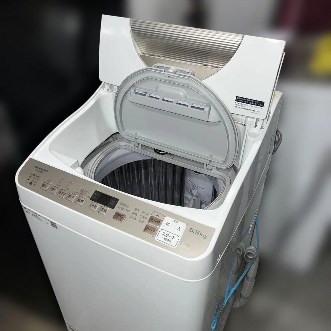 ⭐︎SHARP大人気2点/縦型洗濯乾燥機/左右付け替え自在扉 冷蔵庫/美品