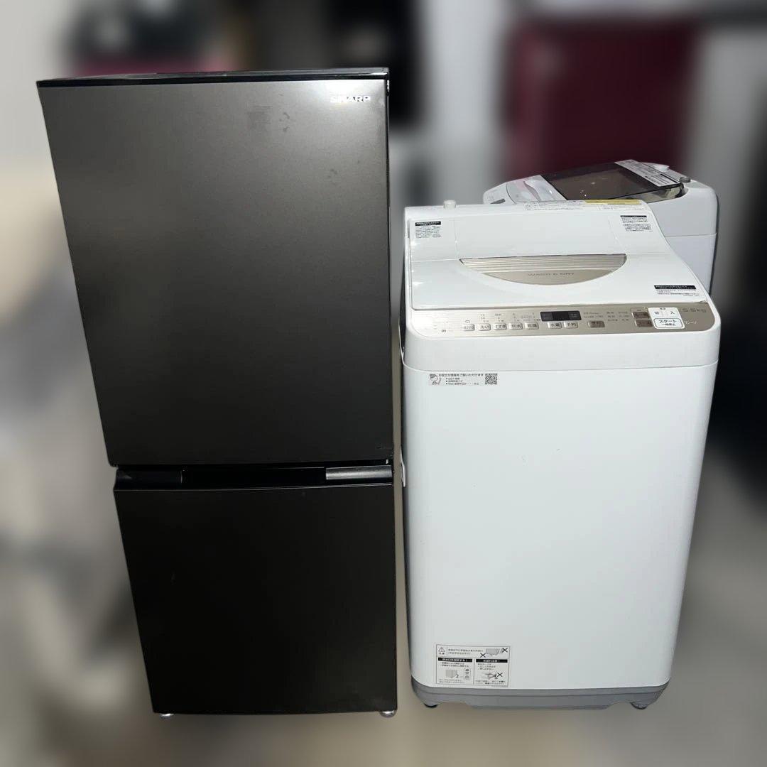 ⭐︎SHARP大人気2点/縦型洗濯乾燥機/左右付け替え自在扉 冷蔵庫/美品