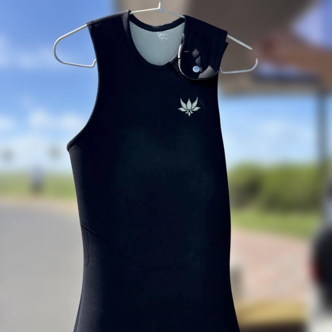 AXXE ブラック ロングジョン ウェットスーツ 膝パッド付き　 上下セット