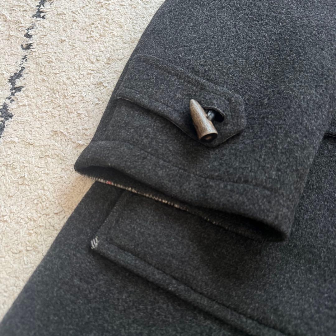 burberrys ダッフルコート　カシミヤ混　ロング　ノバチェック　グレー　L